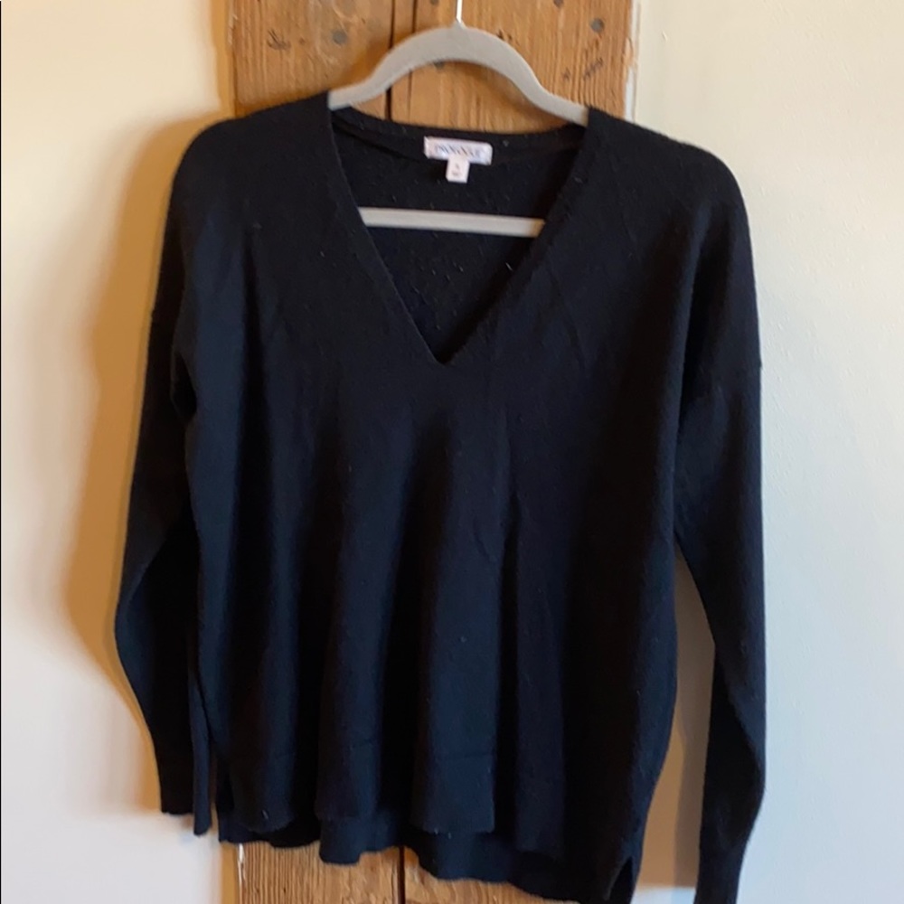 Basic black v neck sweater